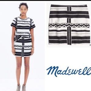 Madewell size 4 leather trim skirt